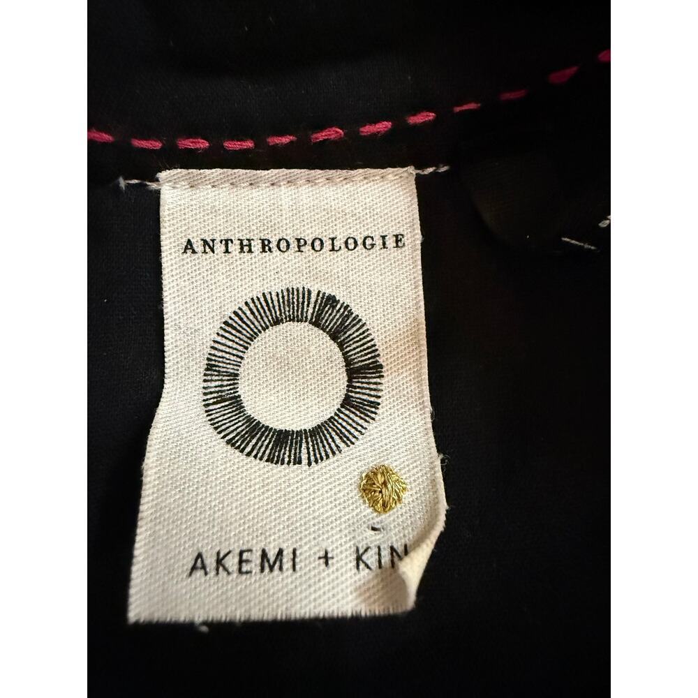 Akemi + Kin Anthropologie Mesa Embroidered Sleeveless CottonTop sz 4 Boho Beaded - Picture 7 of 10